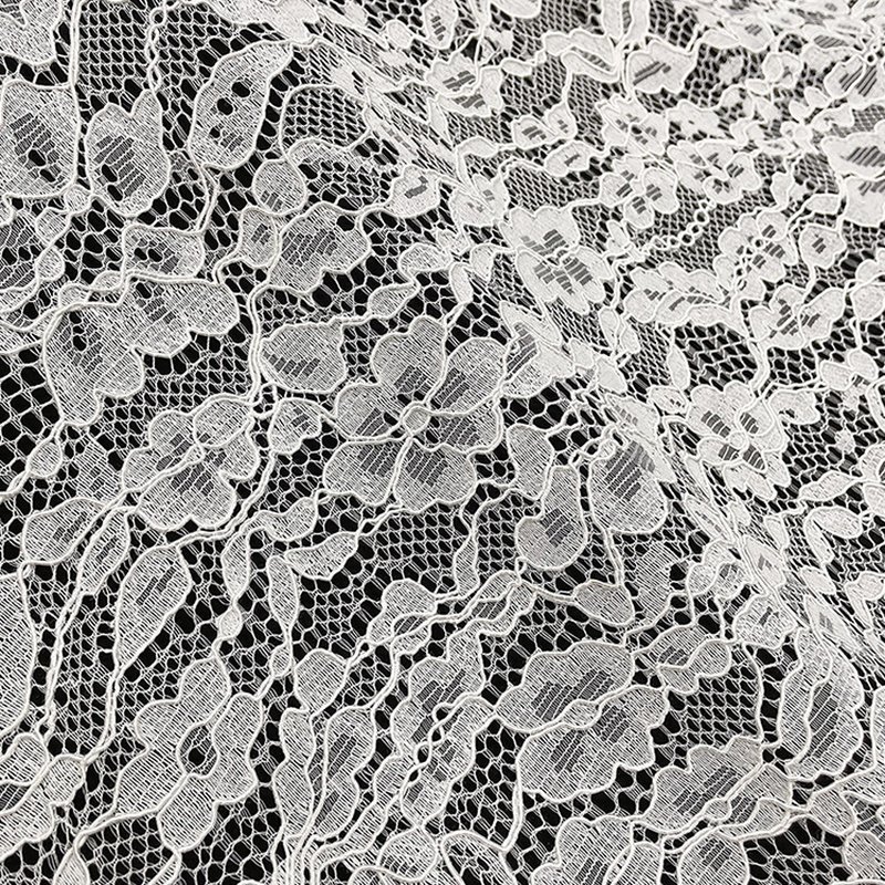Lace Trim Dress Eyelash Nylon Lace Fabric for Women's Wear Wholesale S 4